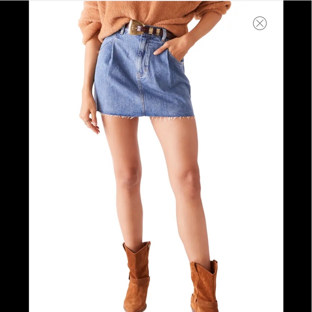 Free People Cosmico Flirt Denim Mini Skirt NWT